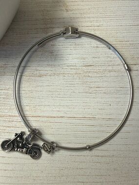 🖤 Harley-Davidson Cable Motorcycle Charm Bracelet